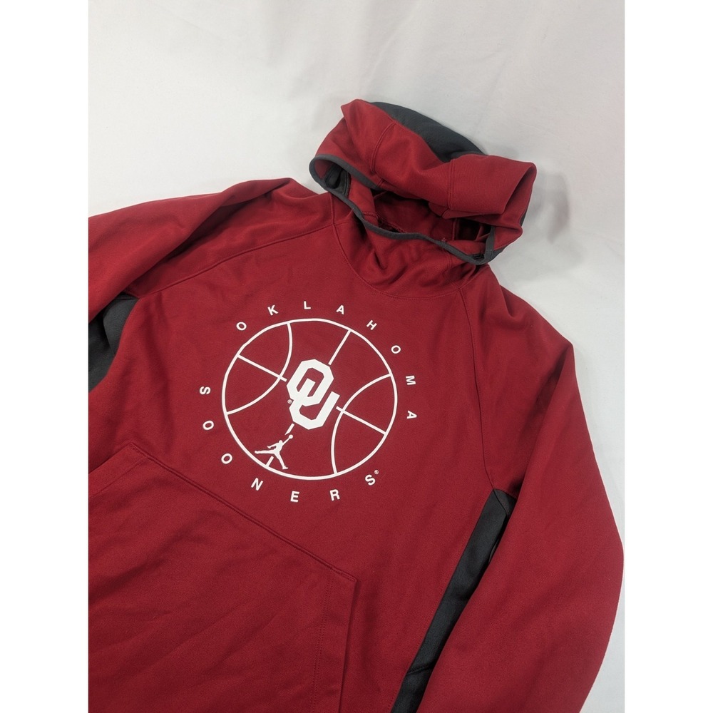 Oklahoma Sooners Hoodie Jordan Brand Midweight‎ Red Long Sleeve Men Small